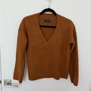 Modern Citizen Warm Brown V-Neck Sweater